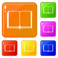 Stack money icons set collection vector 6 color isolated on white background