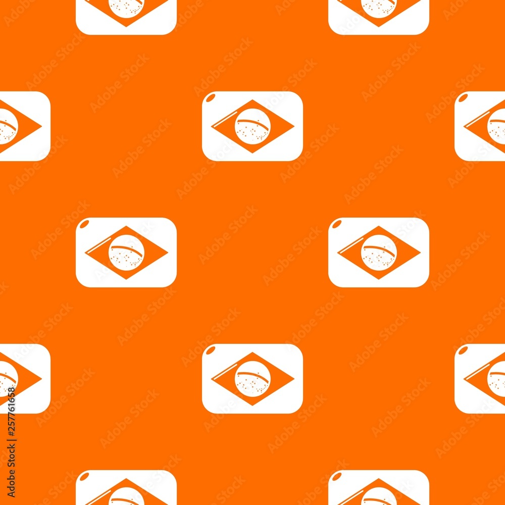 Poster brazilian flag pattern vector orange for any web design best