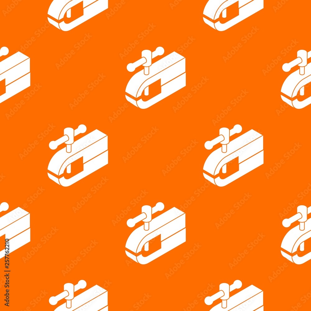 Poster clamping machine pattern vector orange for any web design best