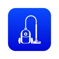 Vacuum cleaner icon digital blue for any design isolated on white vector illustration