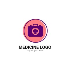 Medic logo template design. Medic logo with modern frame vector design