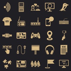 Access icons set. Simple set of 25 access vector icons for web for any design