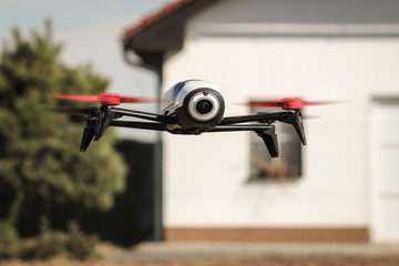 Flying drone outdoor