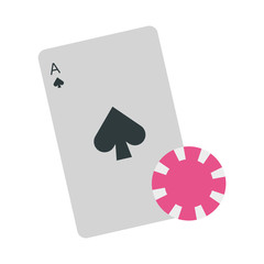 poker cards isolated icon