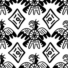 Seamless aztec vector pattern.