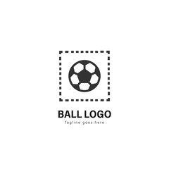 Soccer logo template design. Soccer logo with modern frame vector design