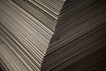 Obraz premium stacked corrugated cardboard