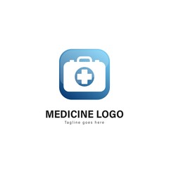 Medic logo template design. Medic logo with modern frame vector design