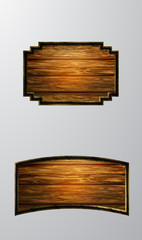 Vector realistic illustration of wooden signboard