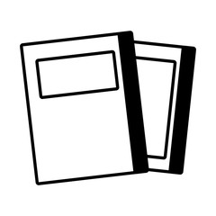 stack of books isolated icon