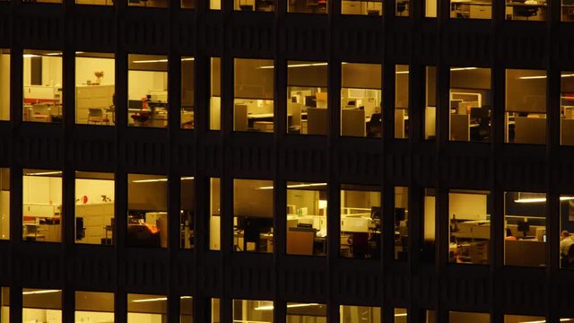 Atlanta Building fron high rise building at sunrise- 4K Timelapse
