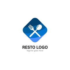 Restaurant logo template design. Restaurant logo with modern frame vector design