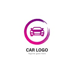 Car logo template design. Car logo with modern frame vector design