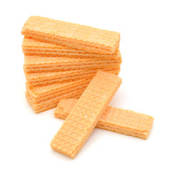 wafer sticks on white background