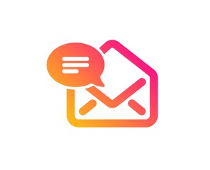 New Mail icon. Message correspondence sign. E-mail symbol. Classic flat style. Gradient new Mail icon. Vector