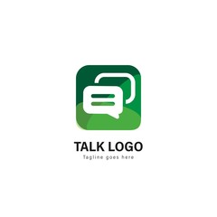 Talk logo template design. Talk logo with modern frame vector design