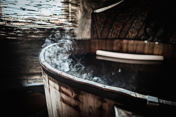 Middle age wooden wash tub