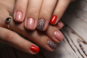 glamorous manicure of nails