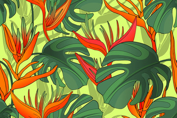 Vector floral seamless pattern. 