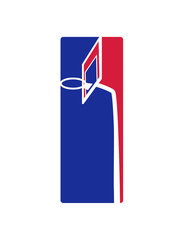 blau rot basketball netz stange basketballkorb cool treffer tor im korb werfen spielen verein spa&szlig; sport stange club team crew spiel fan trikot clipart design