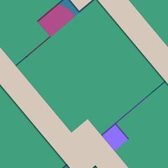 Flat material design - Creative vector trend seamless