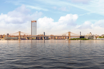 The bridges view from East River, NYC