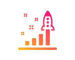 Development plan icon. Launch Startup business sign. Innovation symbol. Classic flat style. Gradient development plan icon. Vector