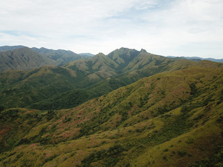 View of a beautiful mountain range on the continental divide in Centra Panama