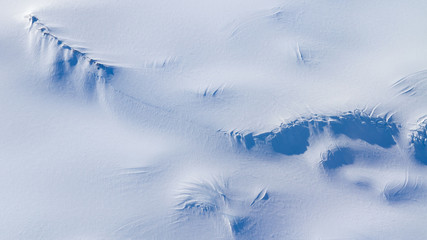 Aerial view of the Antarctic ice cap