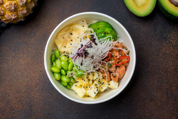 Poke with salmon