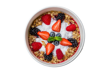 smoothie bowl with berries of the forest