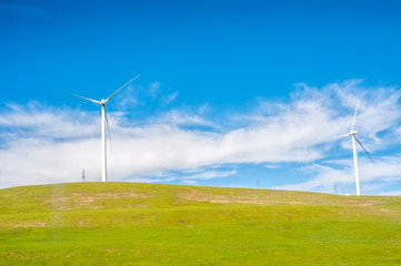  Wind power generation equipment on grassland