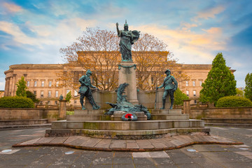 Memorial to the King's Liverpool Reigiment in Liverpool, UK