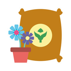 house plant pot isolated icon