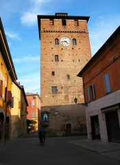 Clock tower of Nonantola, Modena, Italy