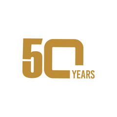 50 Year Anniversary Vector Template Design Illustration