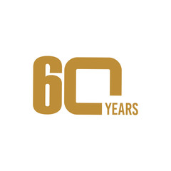 60 Year Anniversary Vector Template Design Illustration
