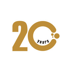 20 Year Anniversary Vector Template Design Illustration