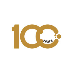 100 Year Anniversary Vector Template Design Illustration