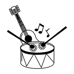 musical instruments isolated icon