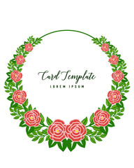 Vector illustration crowd of rose flower frames bloom for invitation card template design