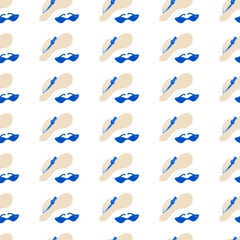 Vector Seamless of Hat and Glasses Isolated on White Background. Summer Pattern of Vacations or Holidays. Illustration of Sunglasses. Pattern Usable for Print, Packaging, Wrapping, Covering, Textile