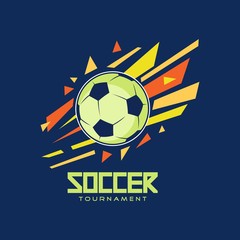 Football or soccer tournament logo design