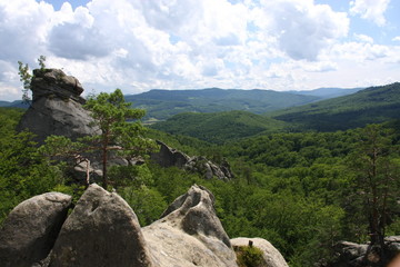 mountain landscape with blue sky