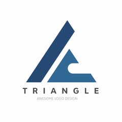 Abstract letter A logo design for company