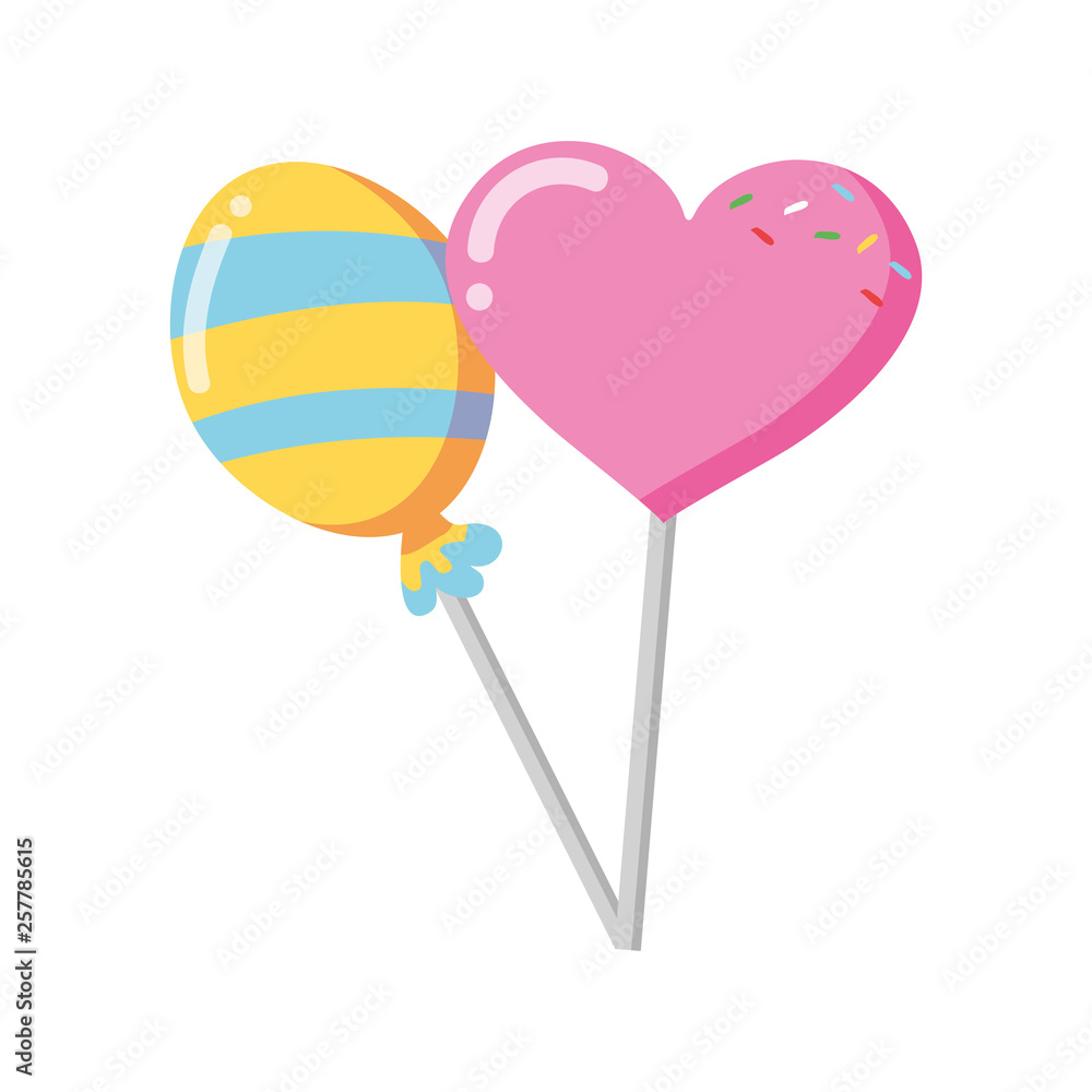 Sticker sweet lollipops candy