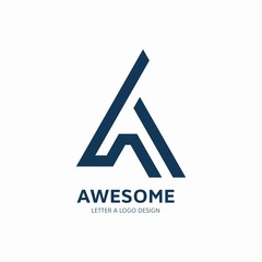 Abstract letter A logo design for company