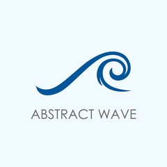 Abstract wave logo template