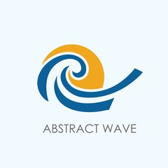 Abstract wave logo template