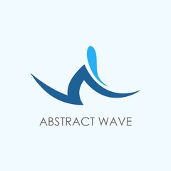 Abstract wave logo template